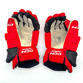 CCM HGTK - Gant d'occasion NHL Pro Stock - Hurricanes de la Caroline (rouge/noir) n° 2